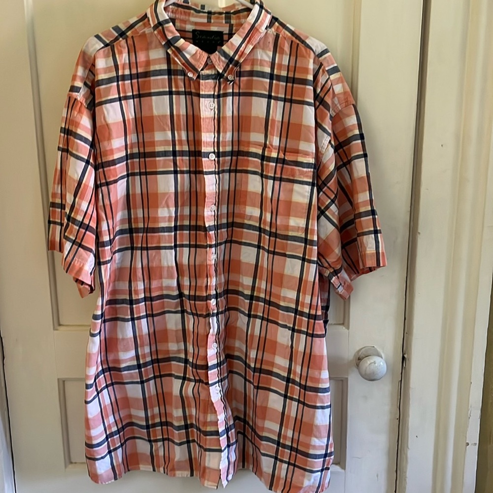 Scandia woods men’s button down short sleeve shirt 4XL